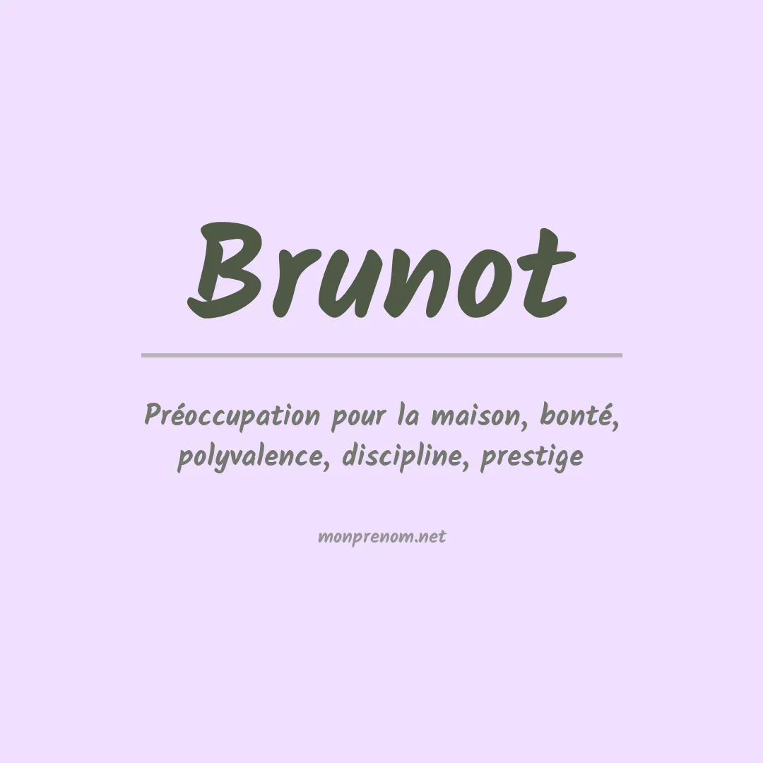 Prénom Brunot