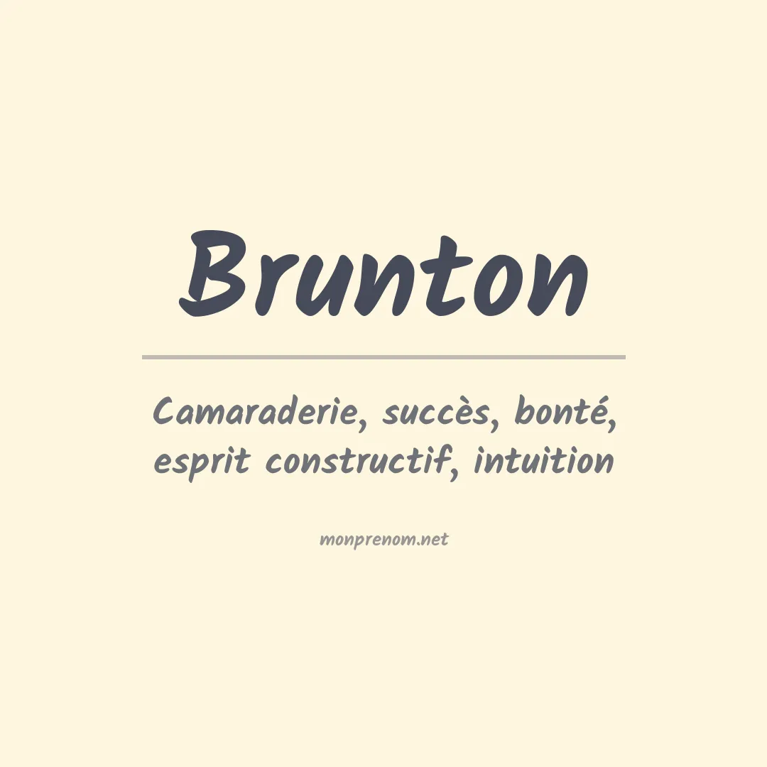 Prénom Brunton