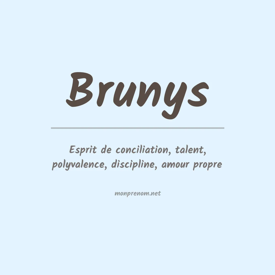 Signification du prénom Brunys