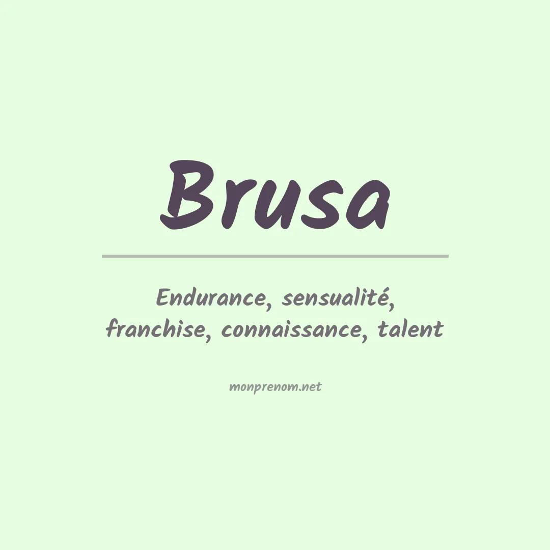Prénom Brusa