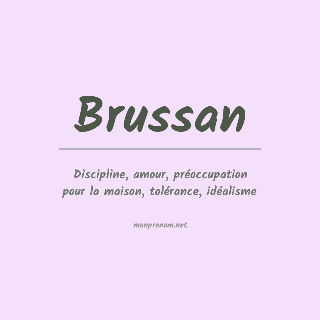 Prénom Brussan