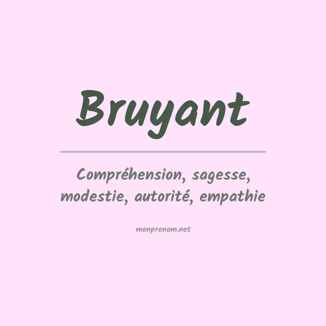 Signification du prénom Bruyant