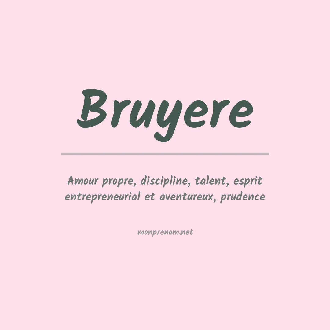 Prénom Bruyere
