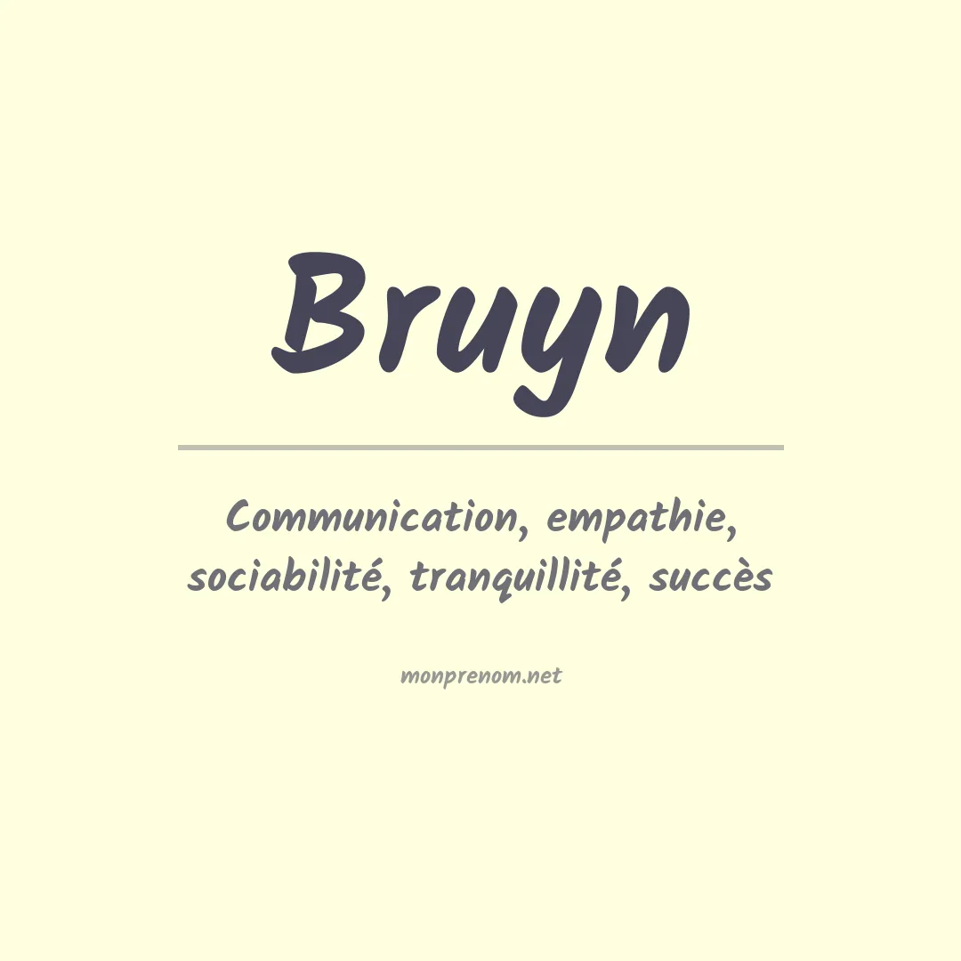 Prénom Bruyn