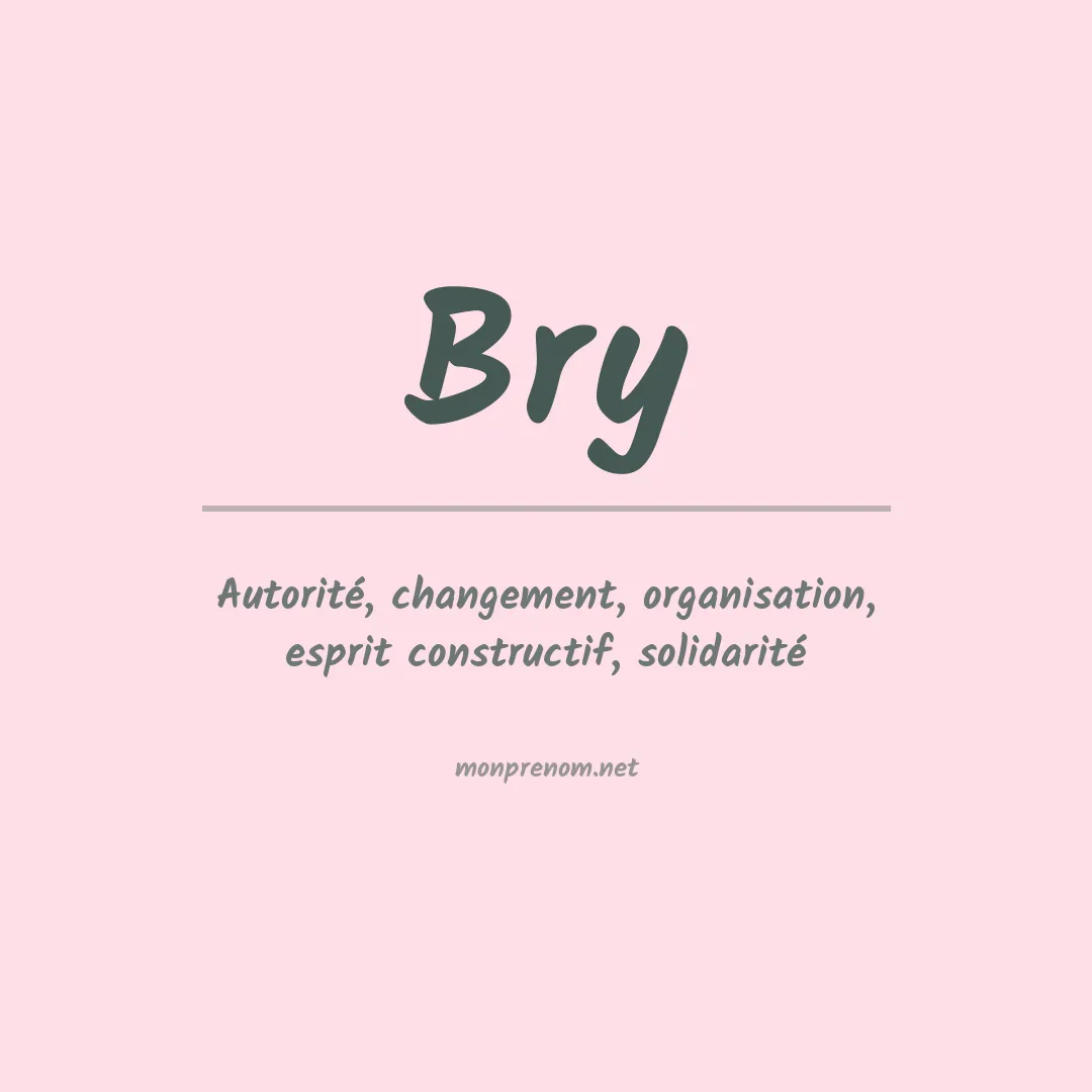 Prénom Bry