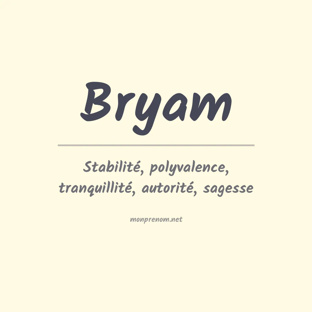 Prénom Bryam