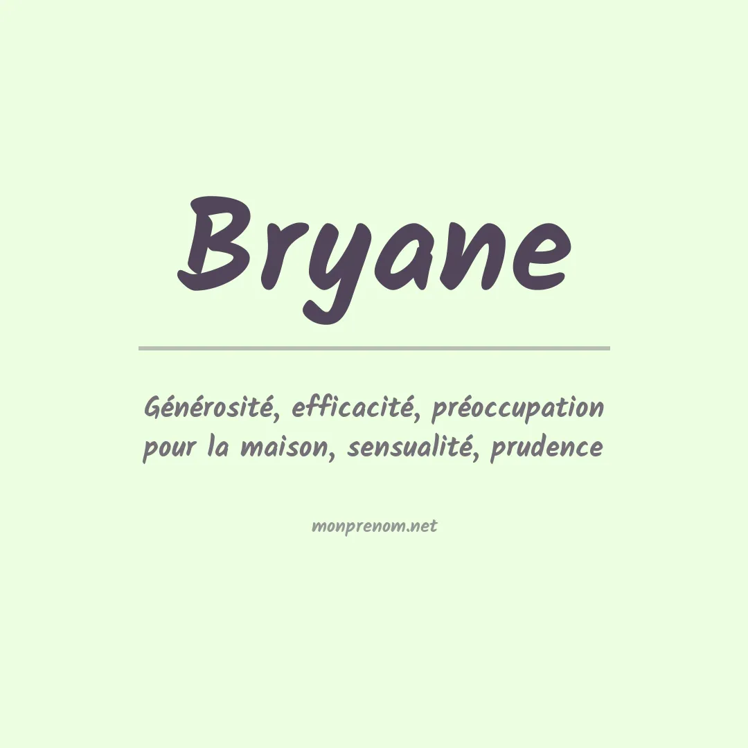 Prénom Bryane