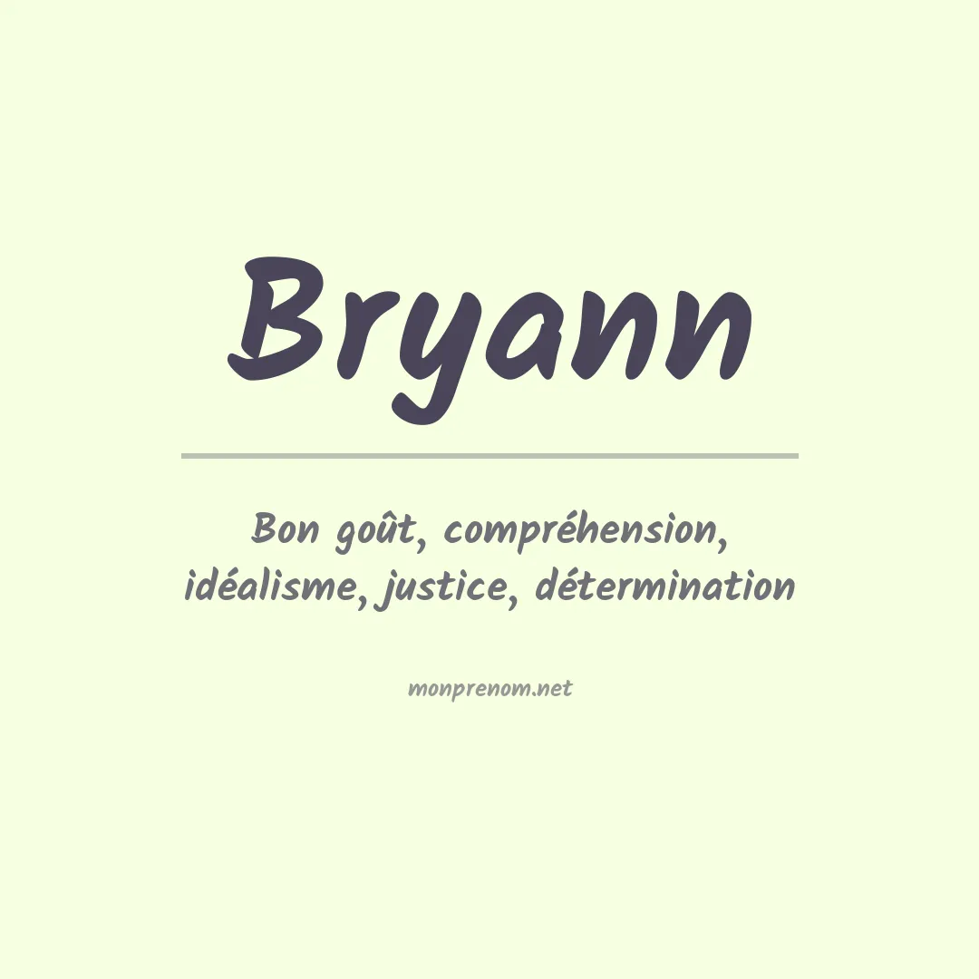 Prénom Bryann