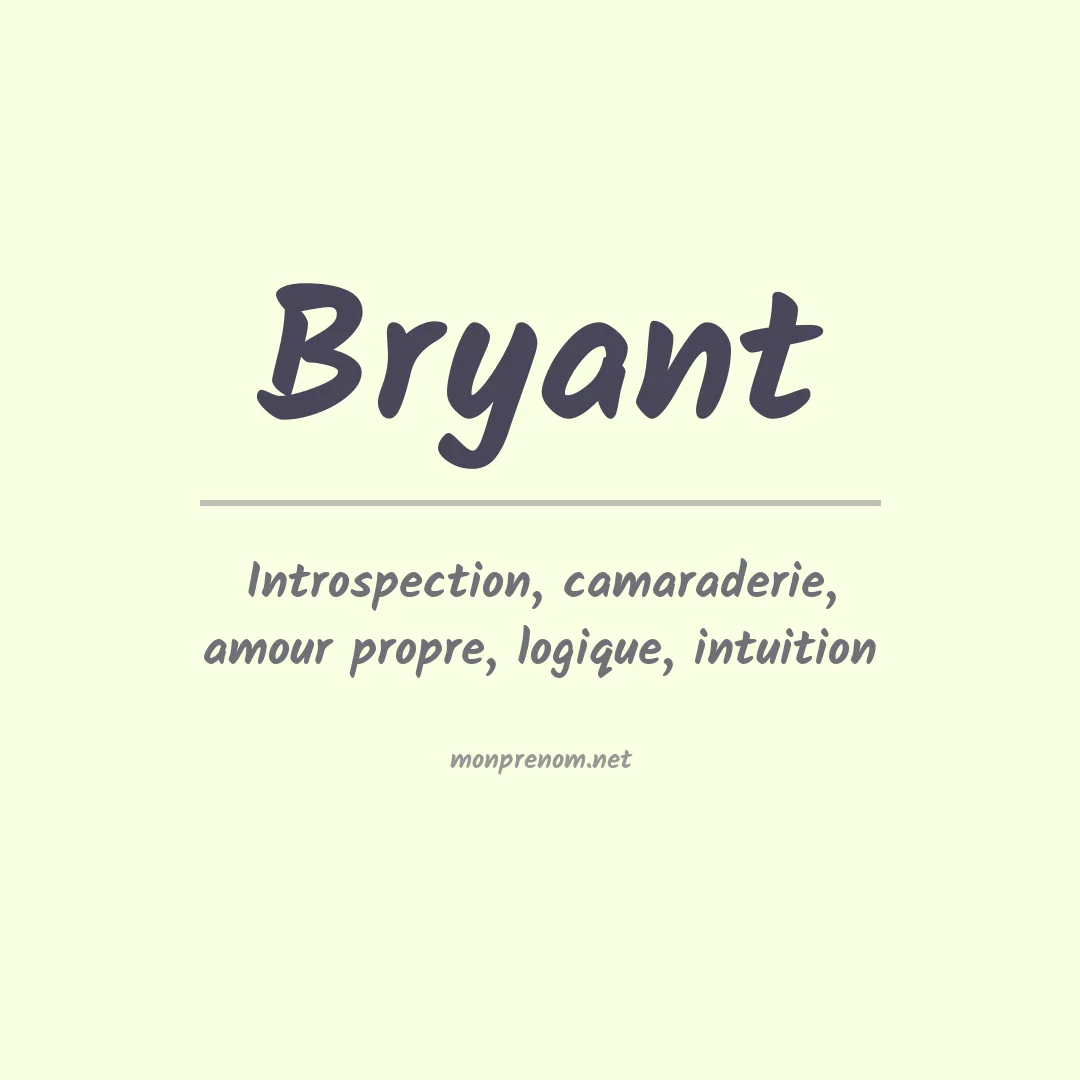 Prénom Bryant