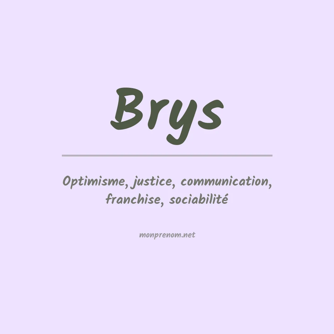 Prénom Brys