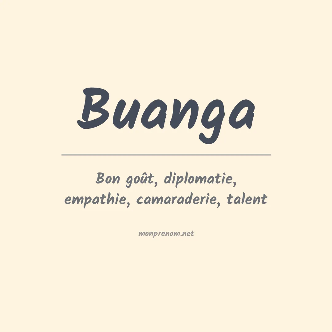 Signification du prénom Buanga
