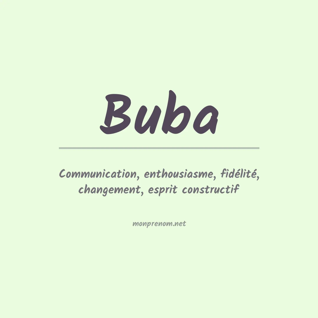 Prénom Buba