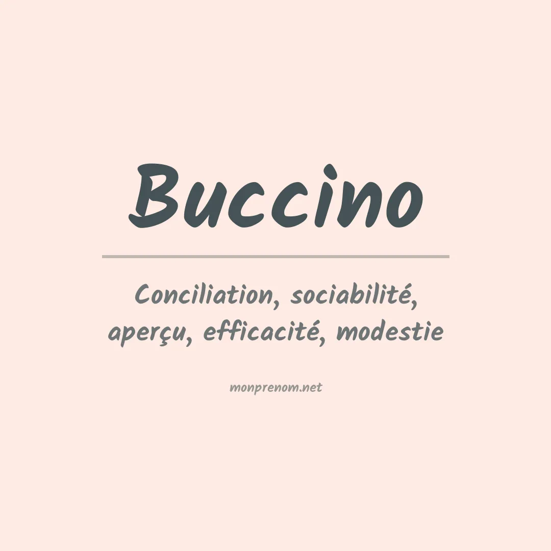 Prénom Buccino