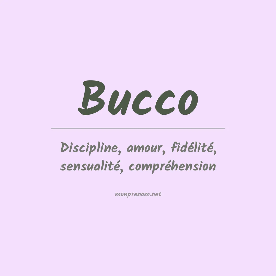 Prénom Bucco