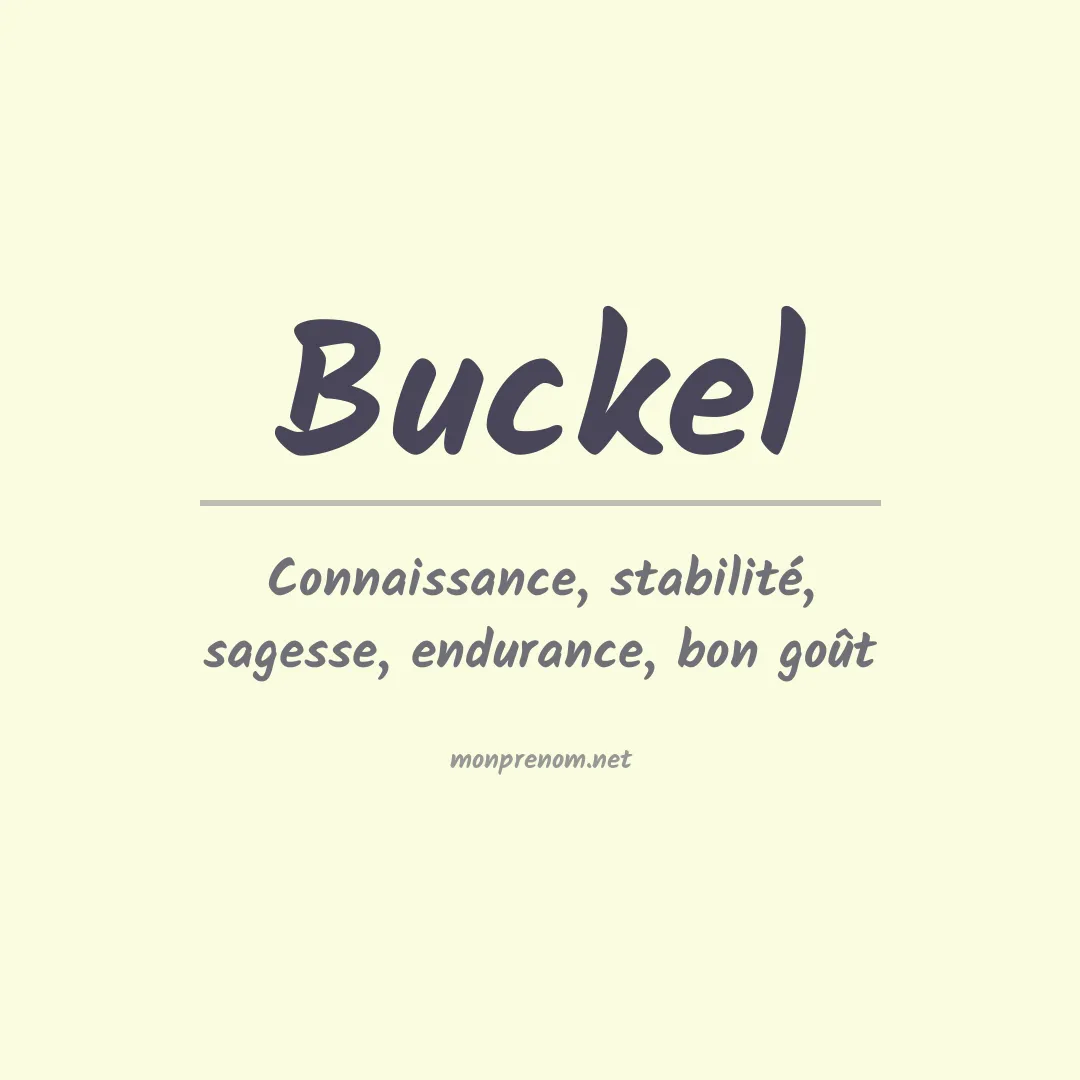 Prénom Buckel