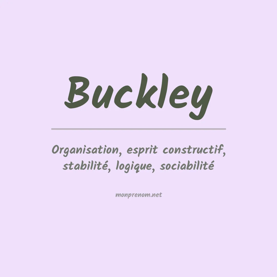Prénom Buckley