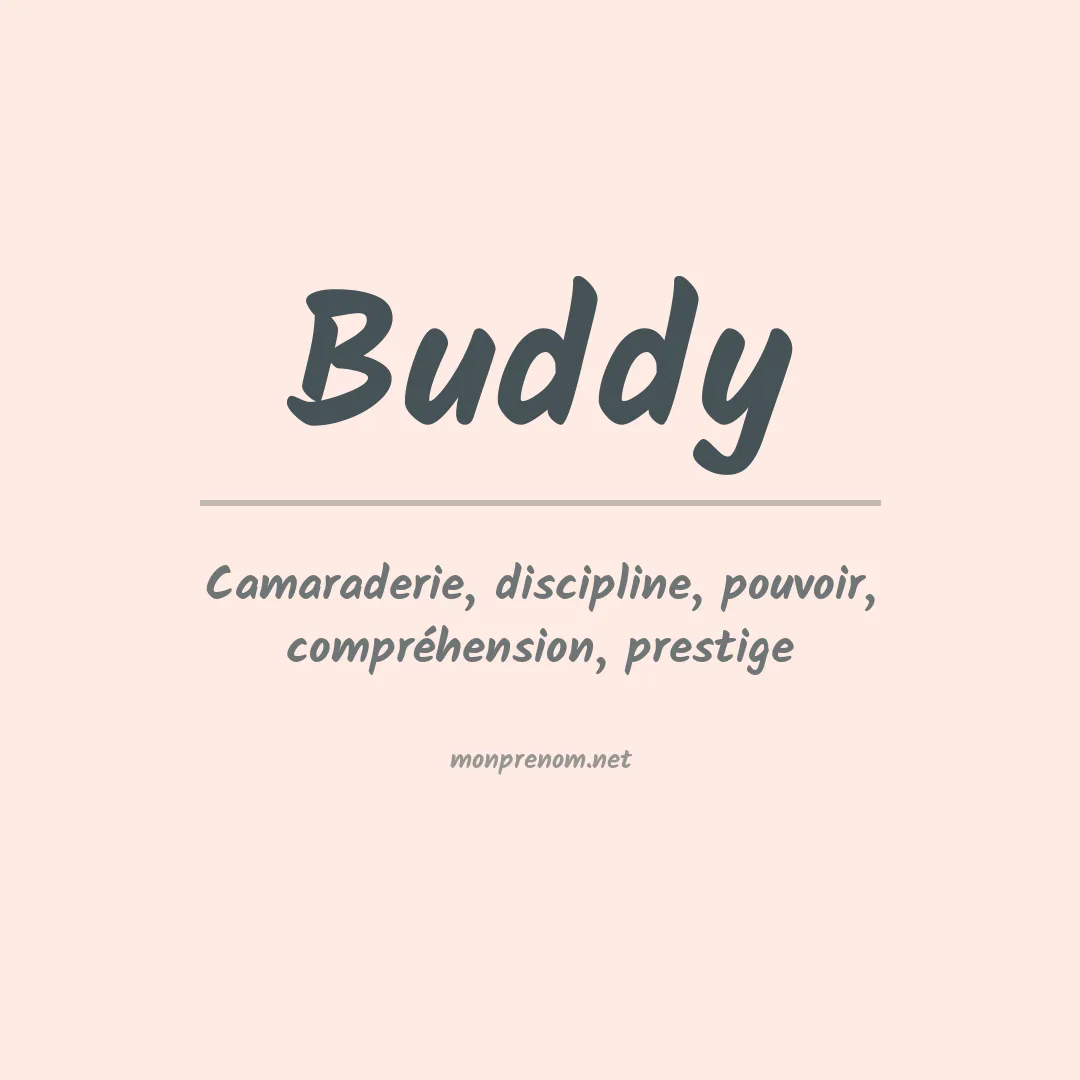 Signification du prénom Buddy