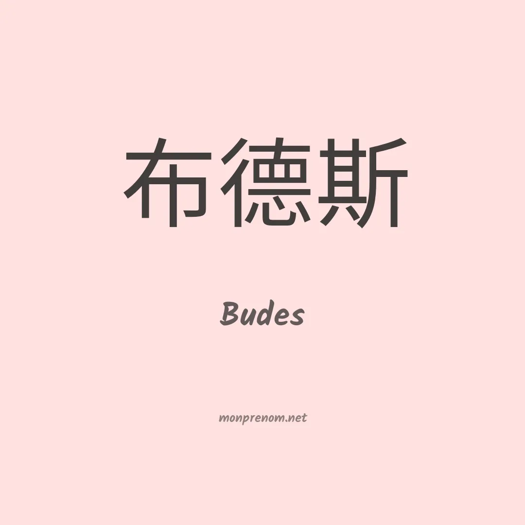 Budes en chinois