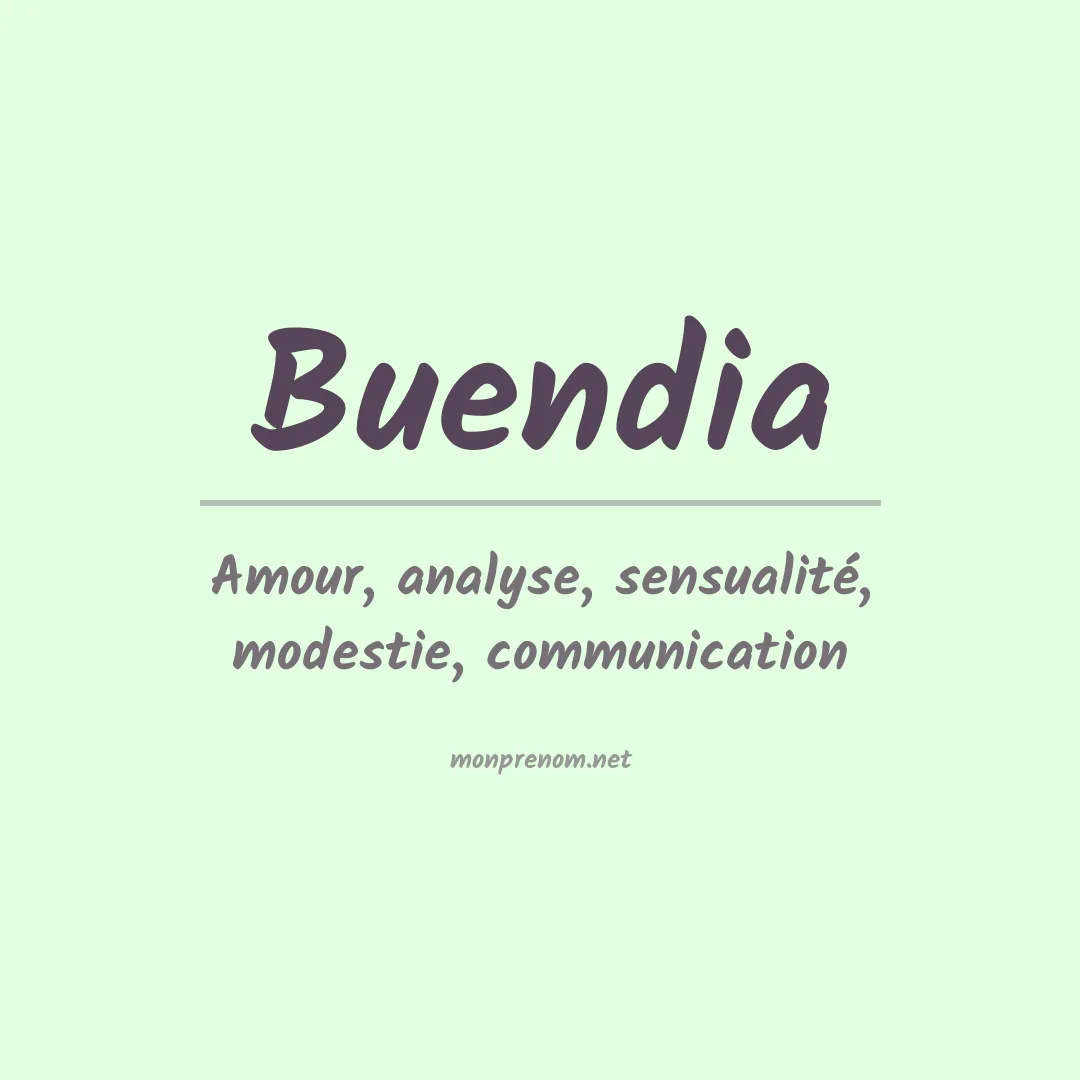 Prénom Buendia