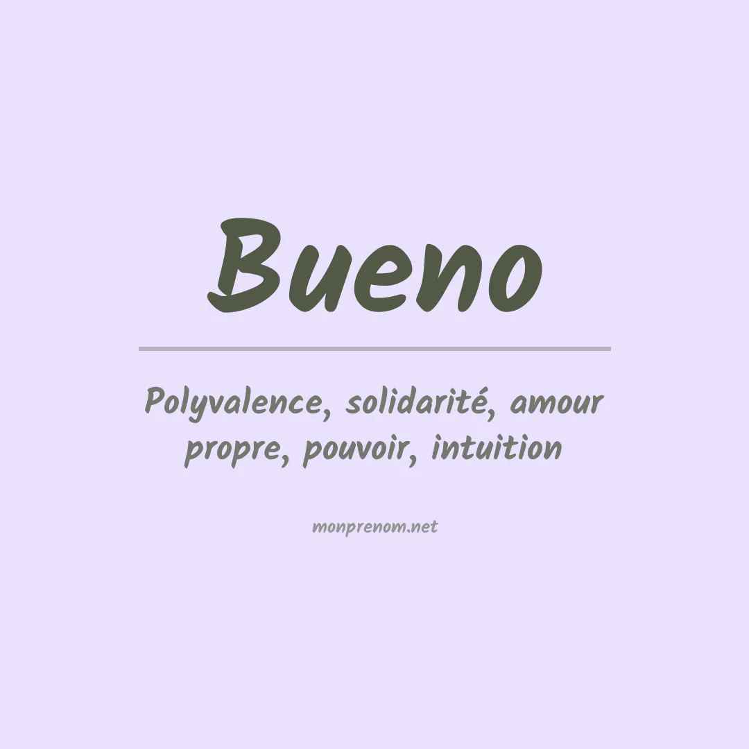 Prénom Bueno