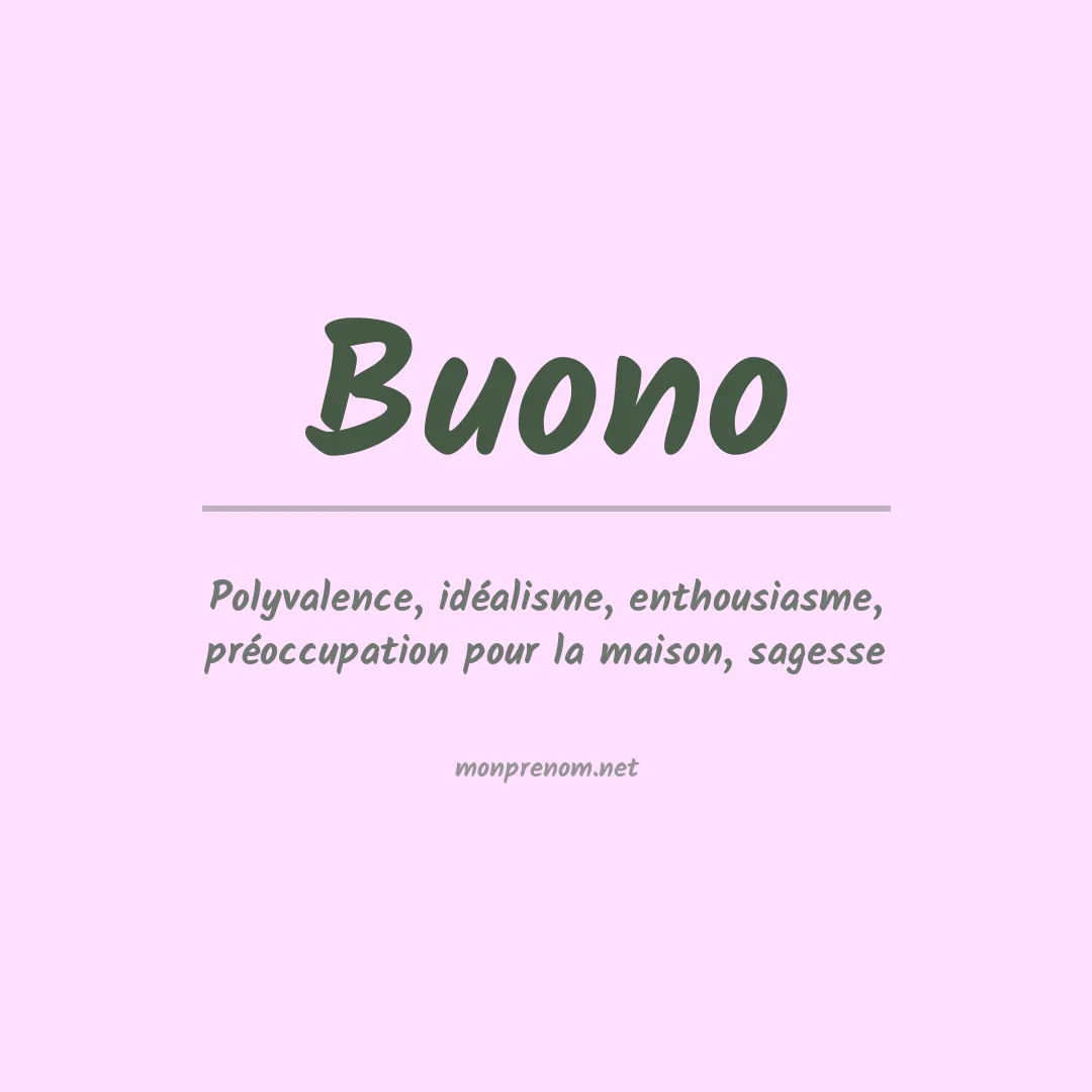 Prénom Buono