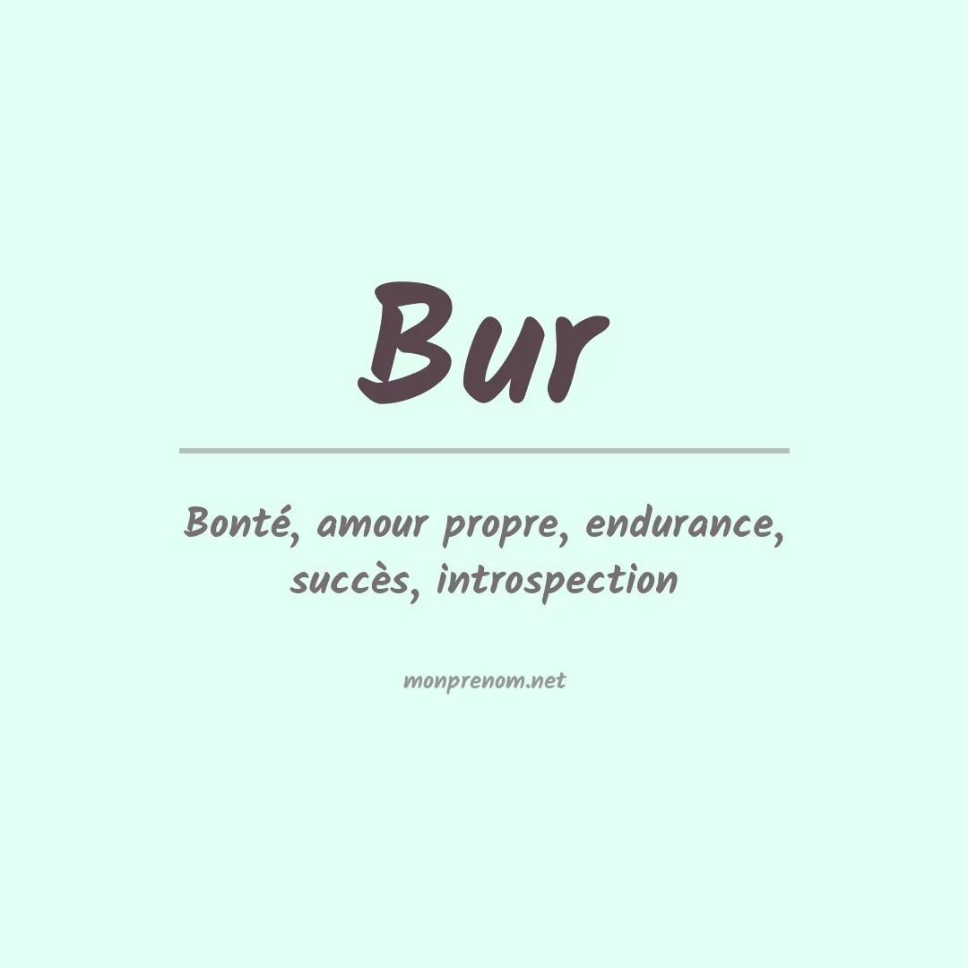 Prénom Bur