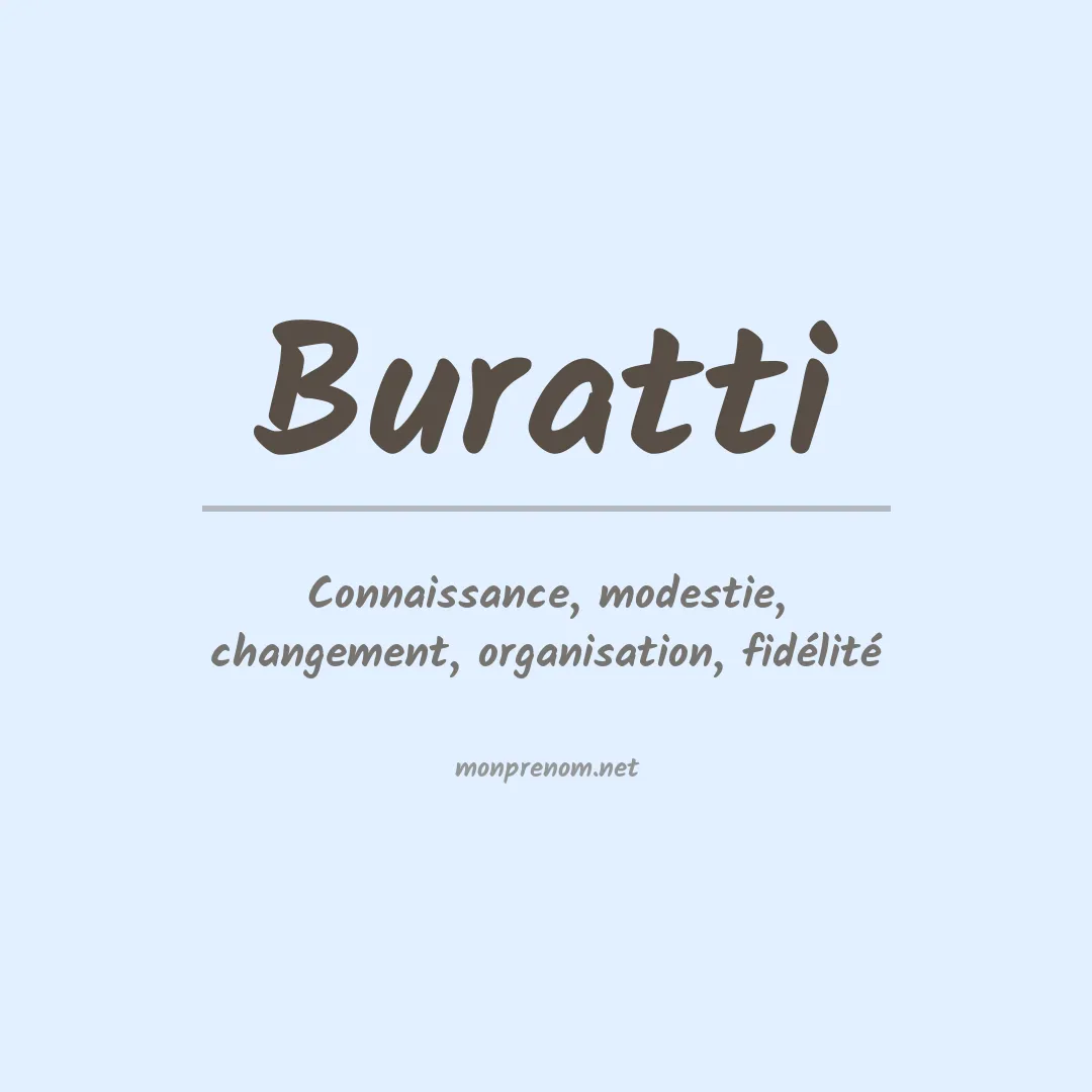 Prénom Buratti