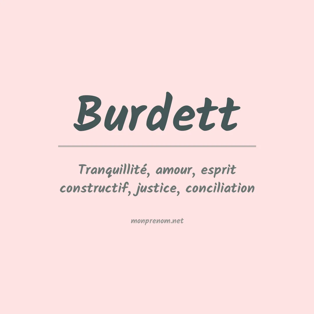 Prénom Burdett