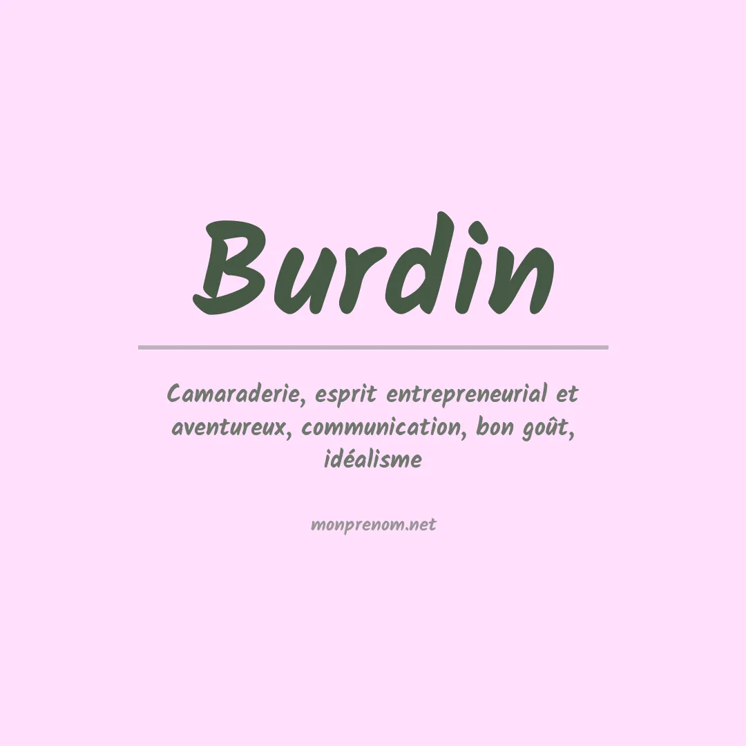 Prénom Burdin