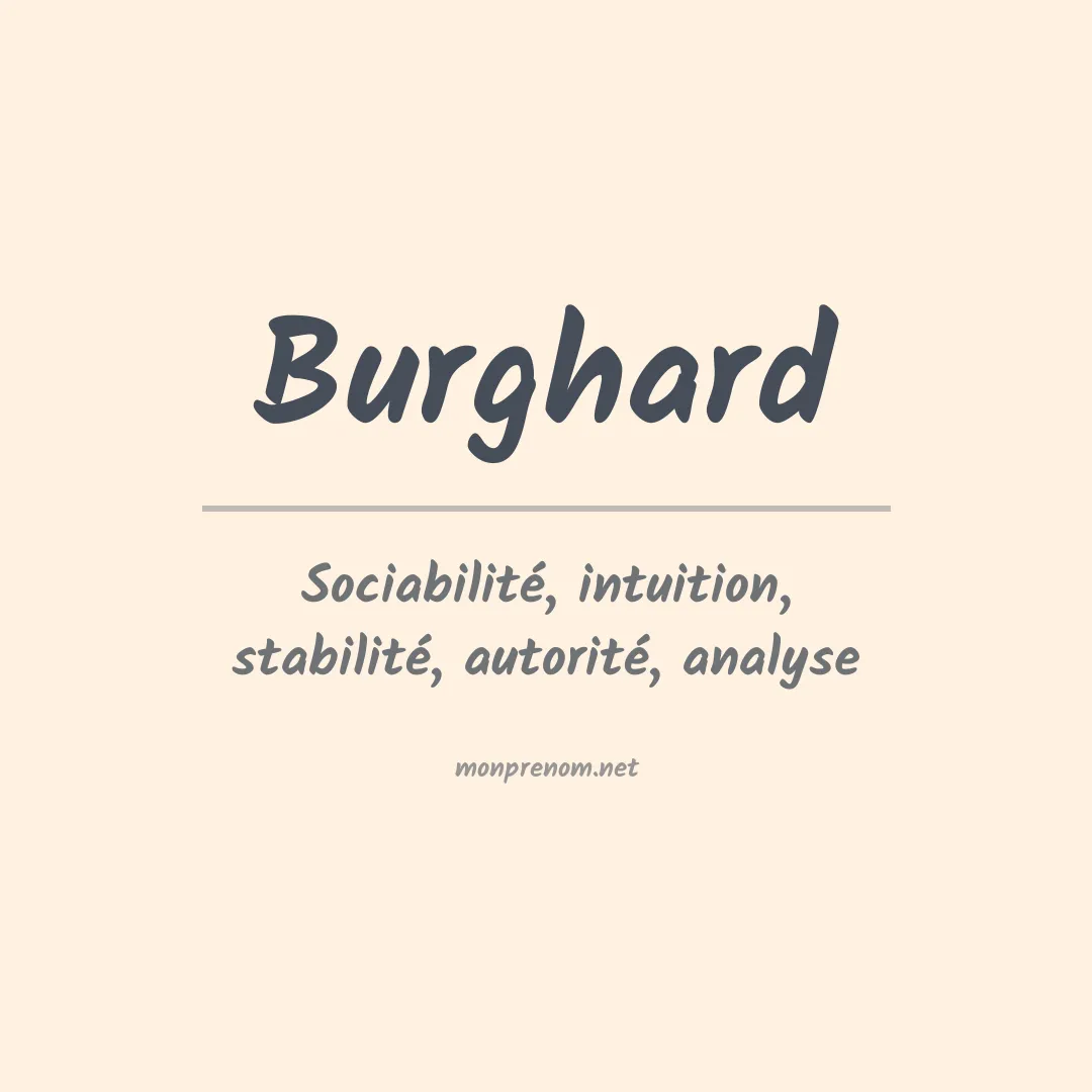 Prénom Burghard