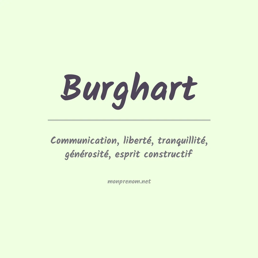 Prénom Burghart