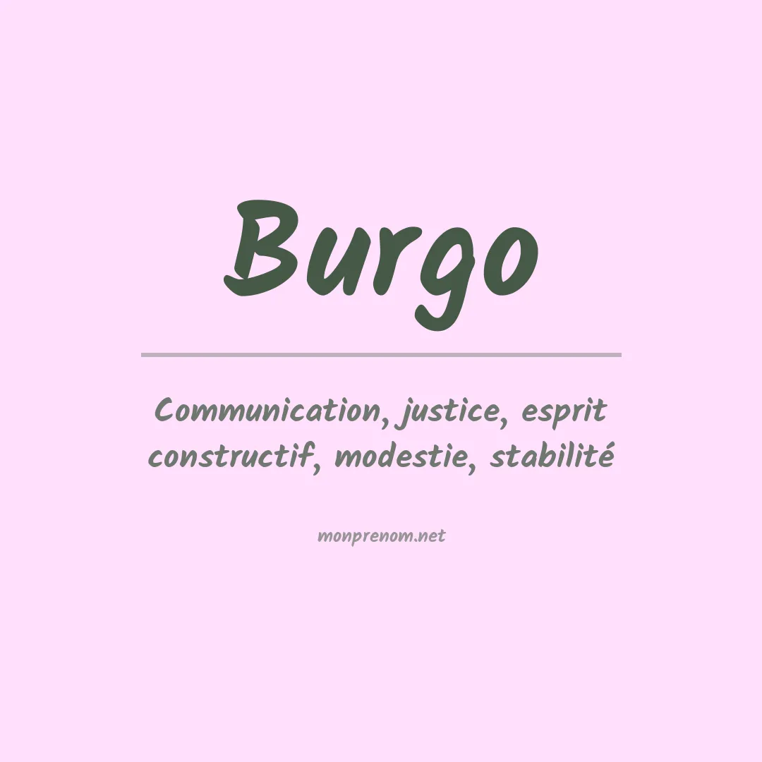 Prénom Burgo