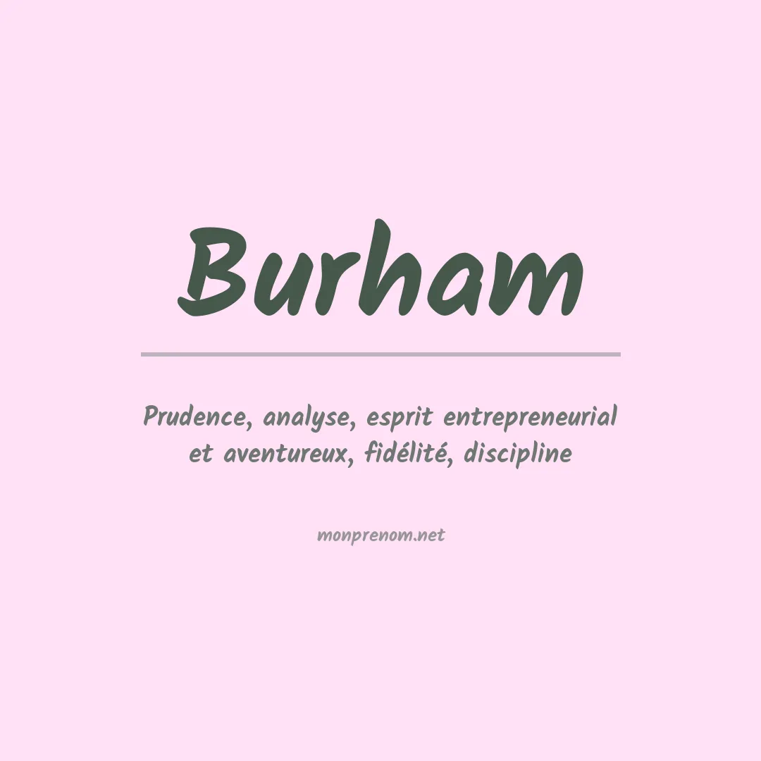 Prénom Burham