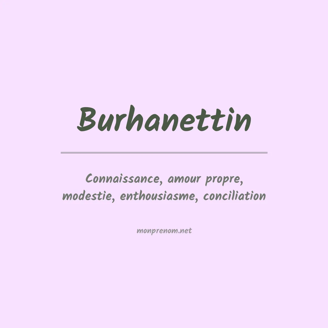 Prénom Burhanettin