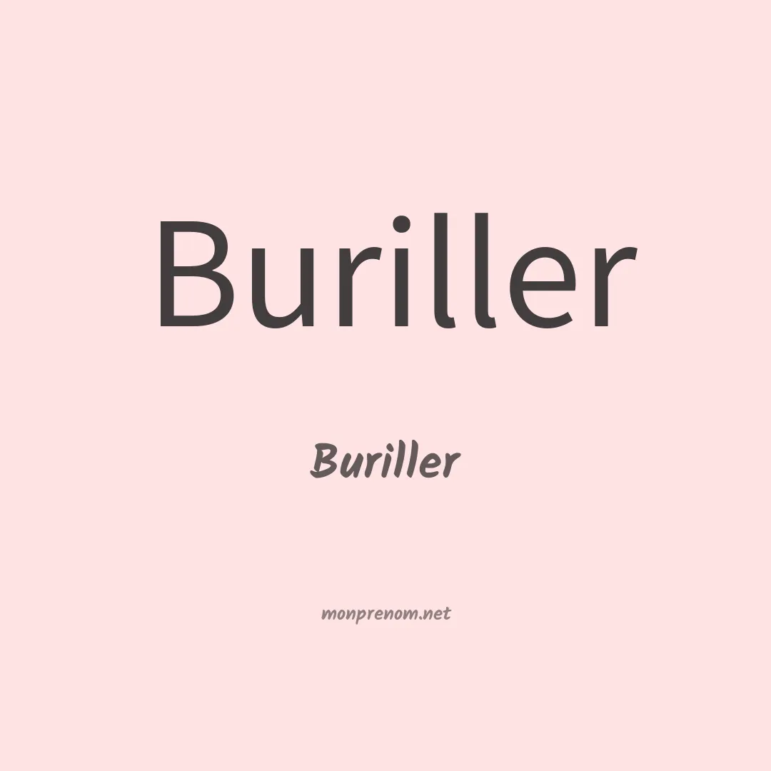 Buriller en chinois