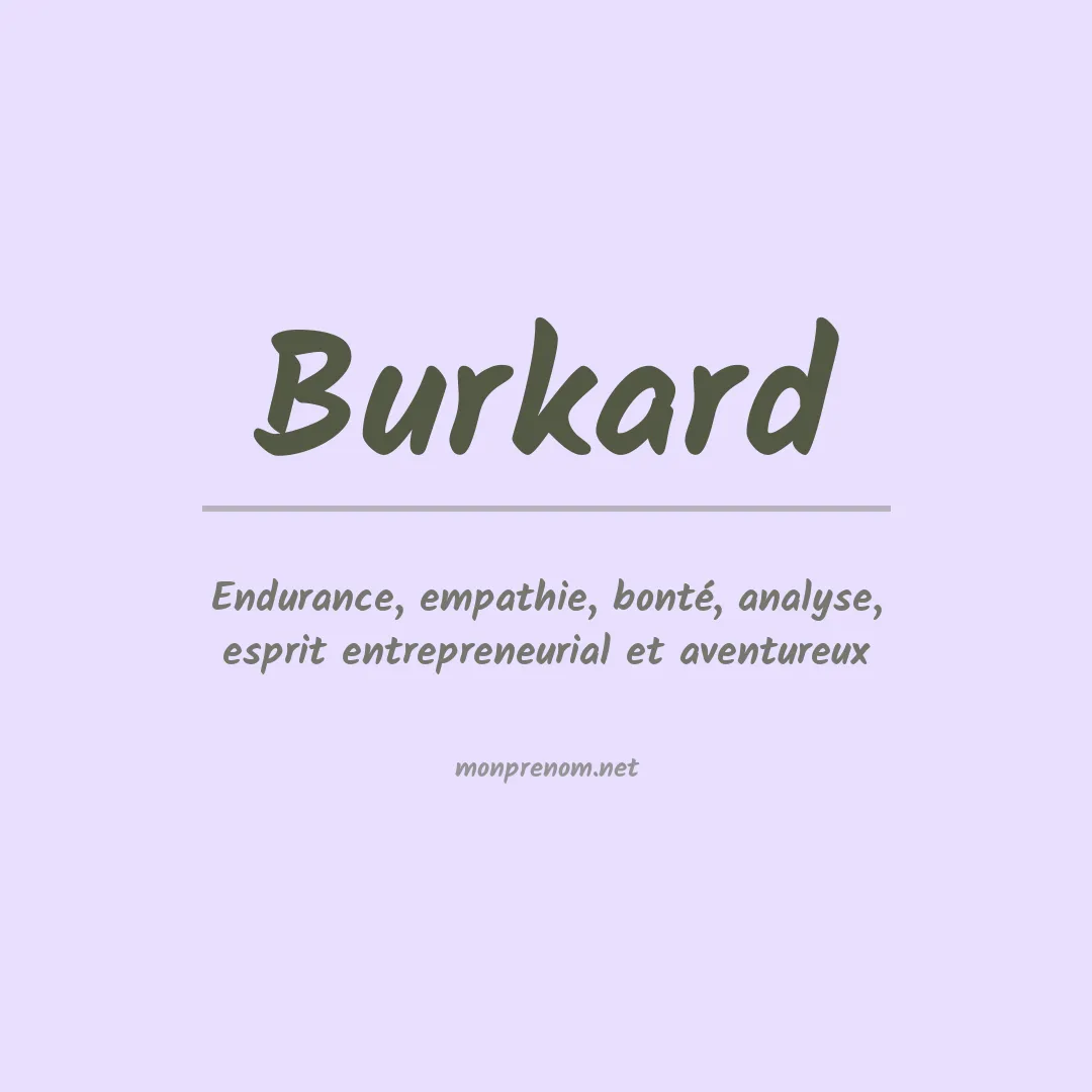 Prénom Burkard