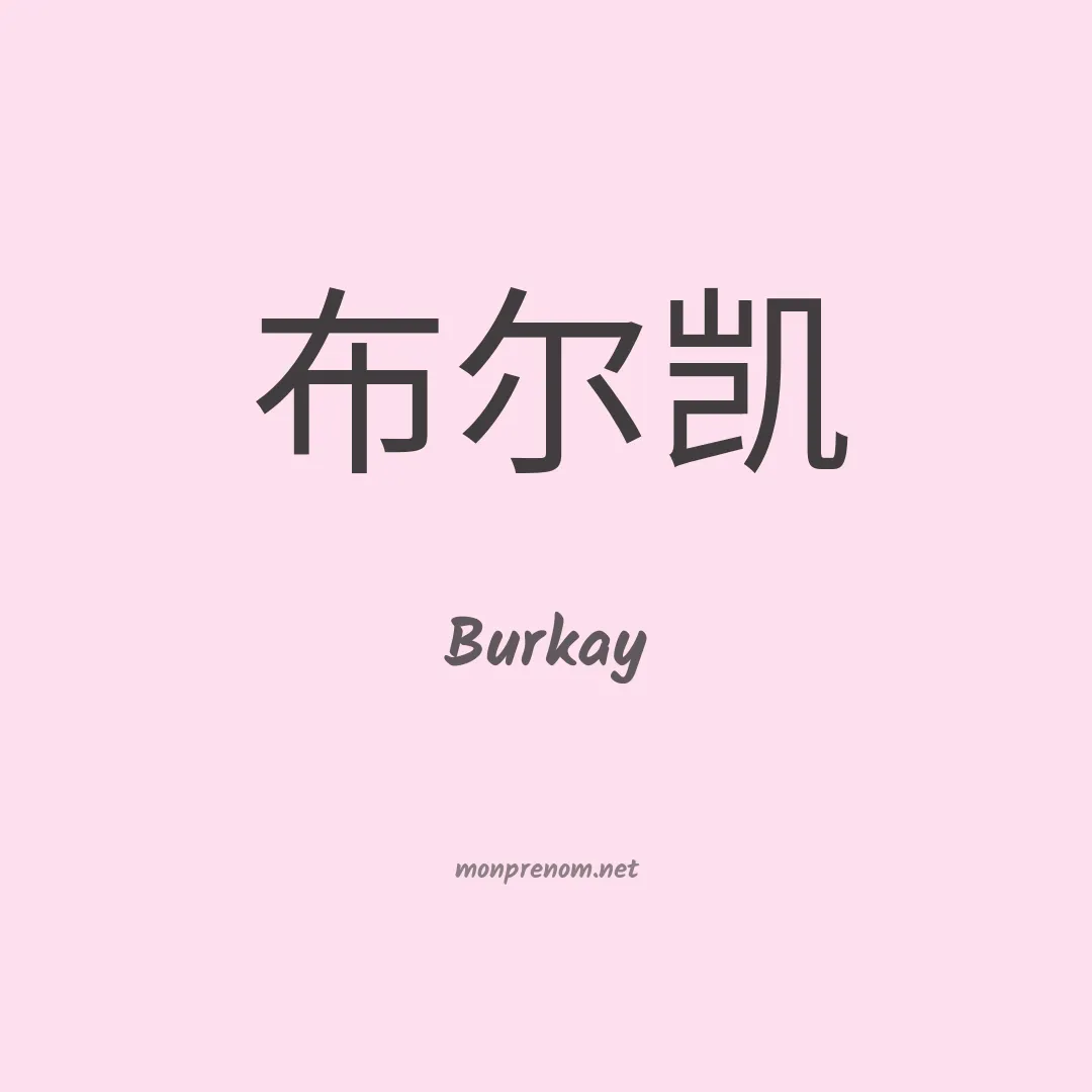 Burkay en chinois