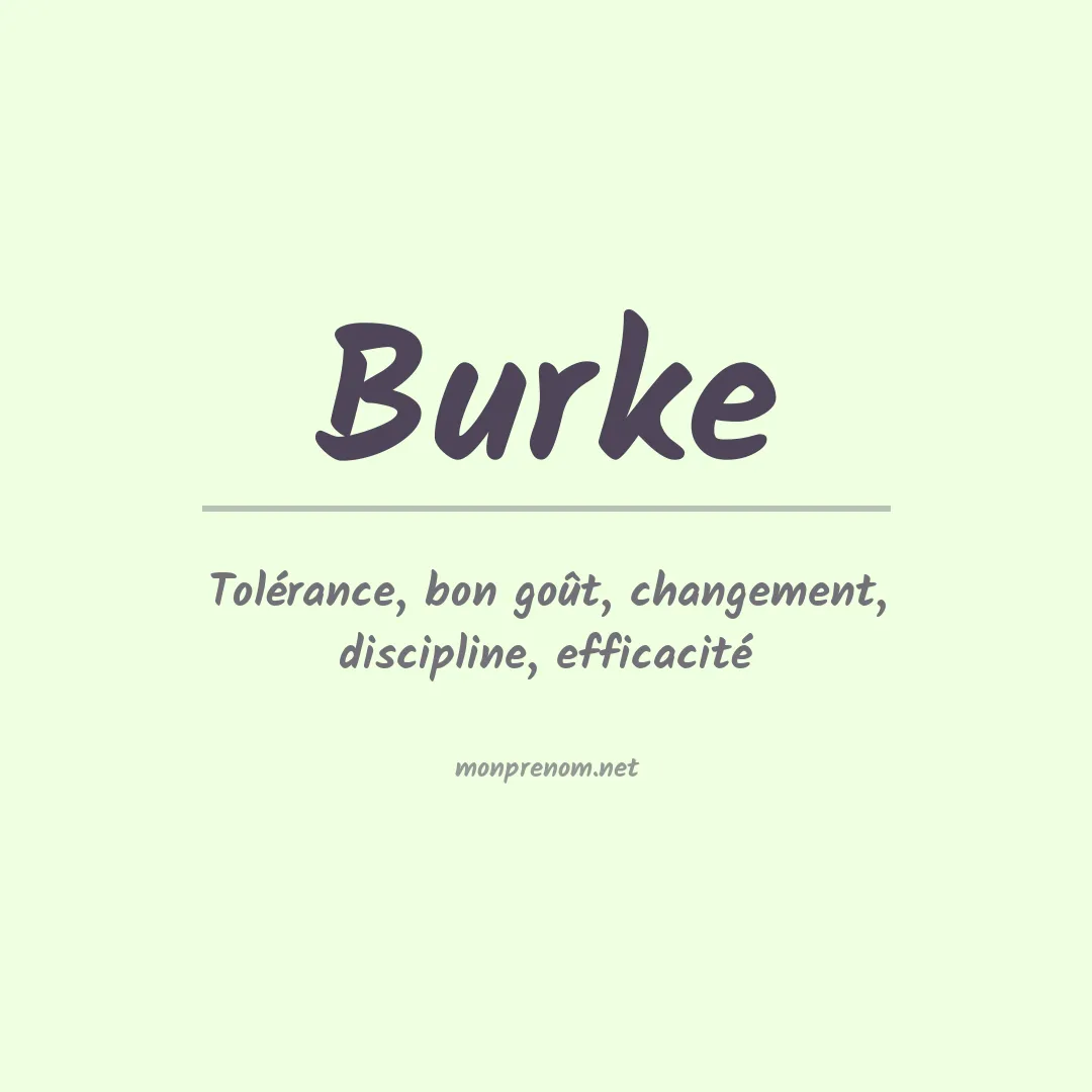 Prénom Burke