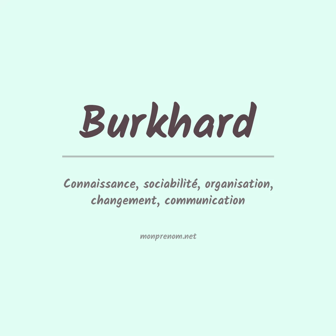 Prénom Burkhard