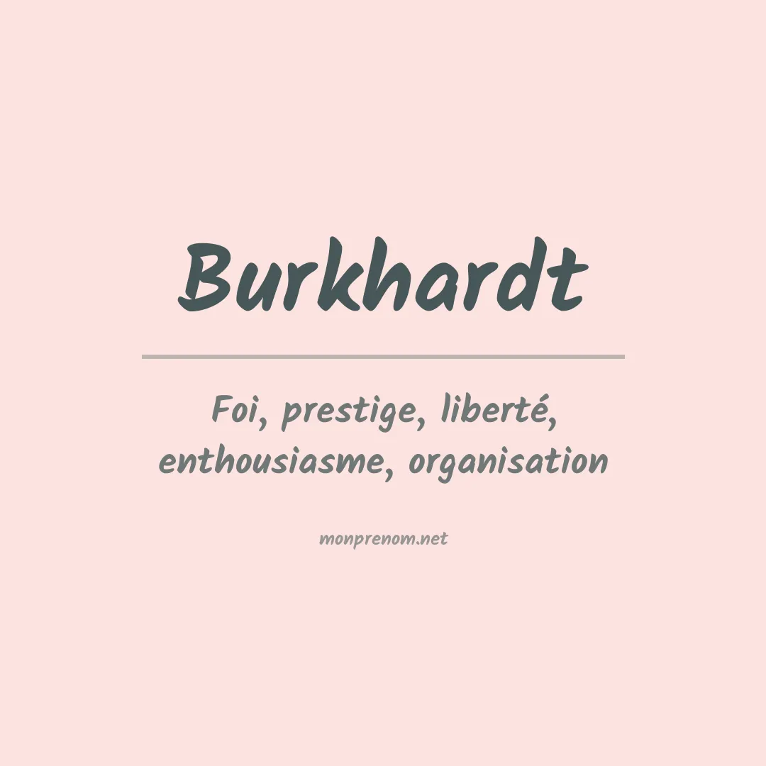 Prénom Burkhardt
