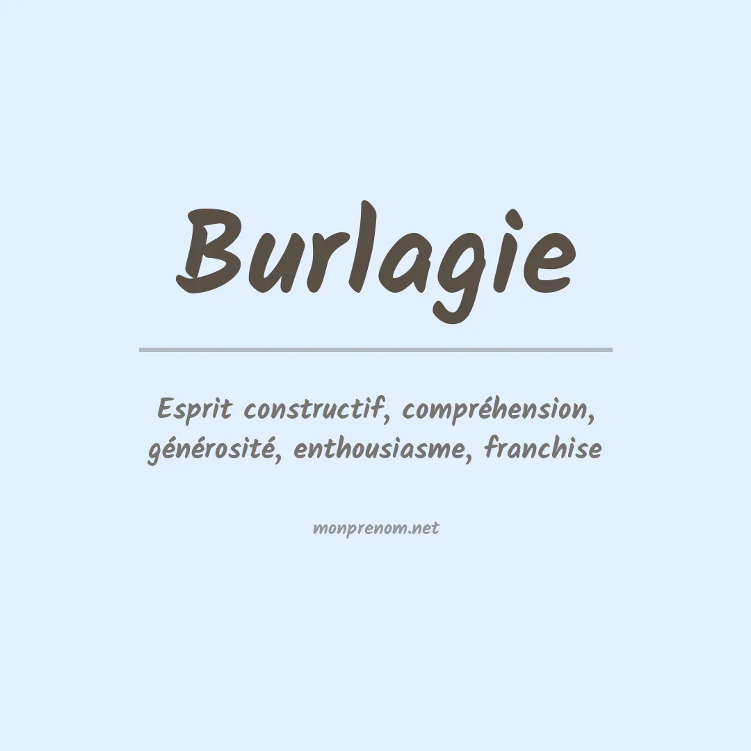 Prénom Burlagie