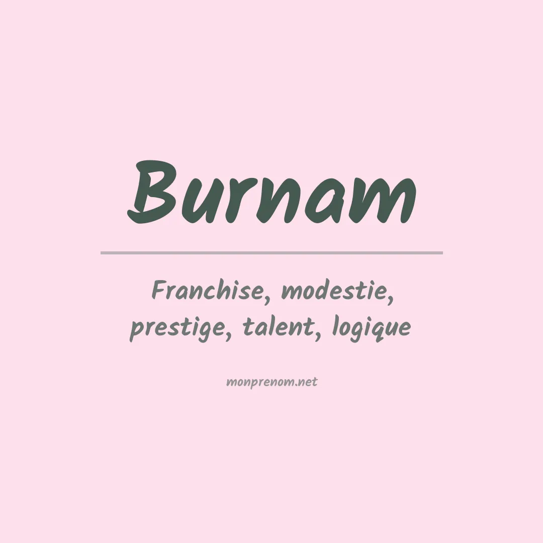 Prénom Burnam