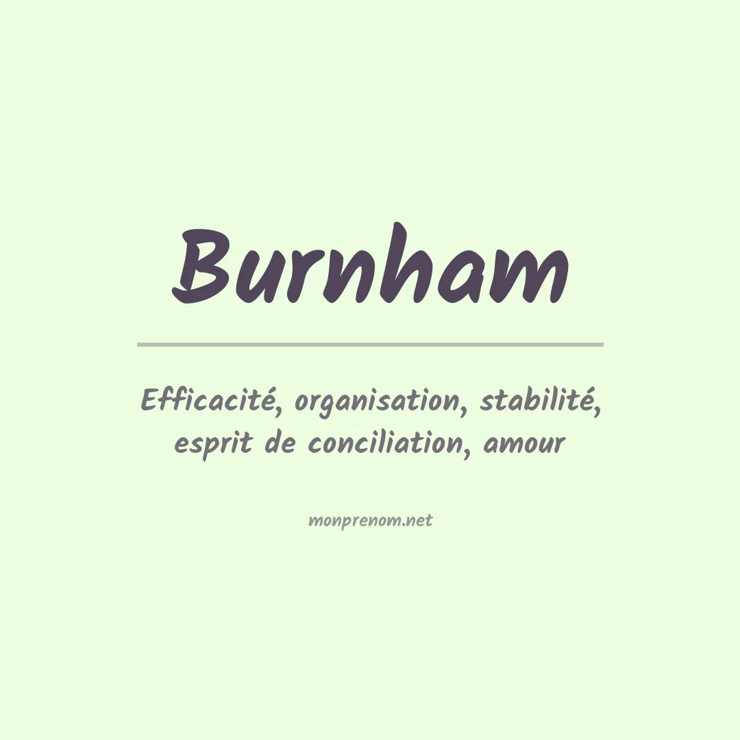 Prénom Burnham