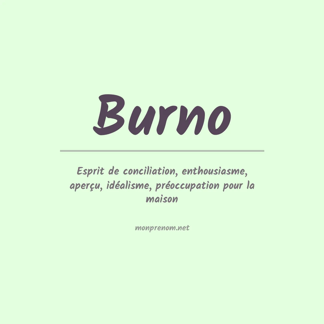 Signification du prénom Burno