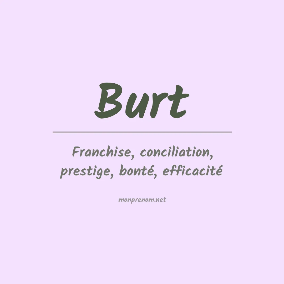 Prénom Burt