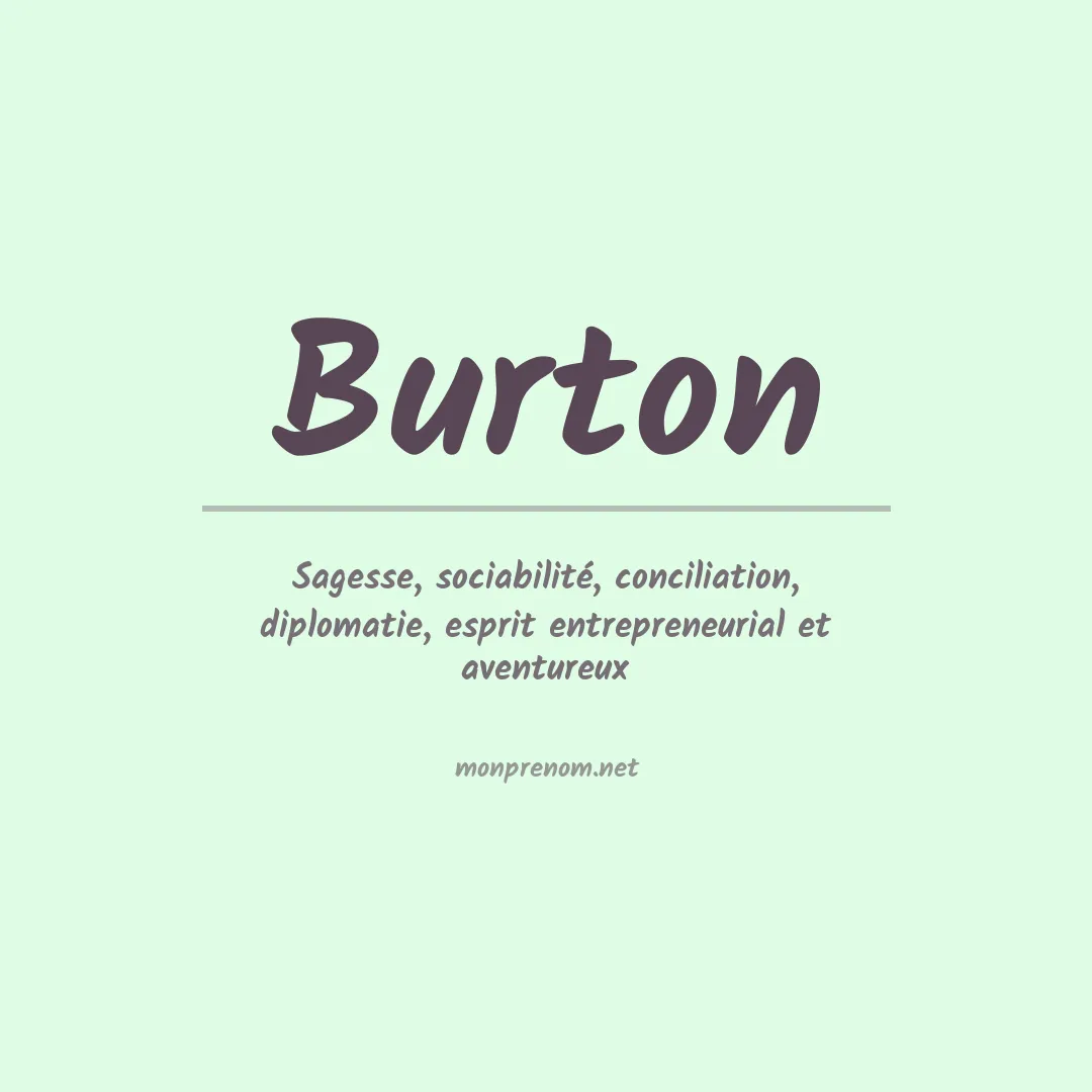 Prénom Burton