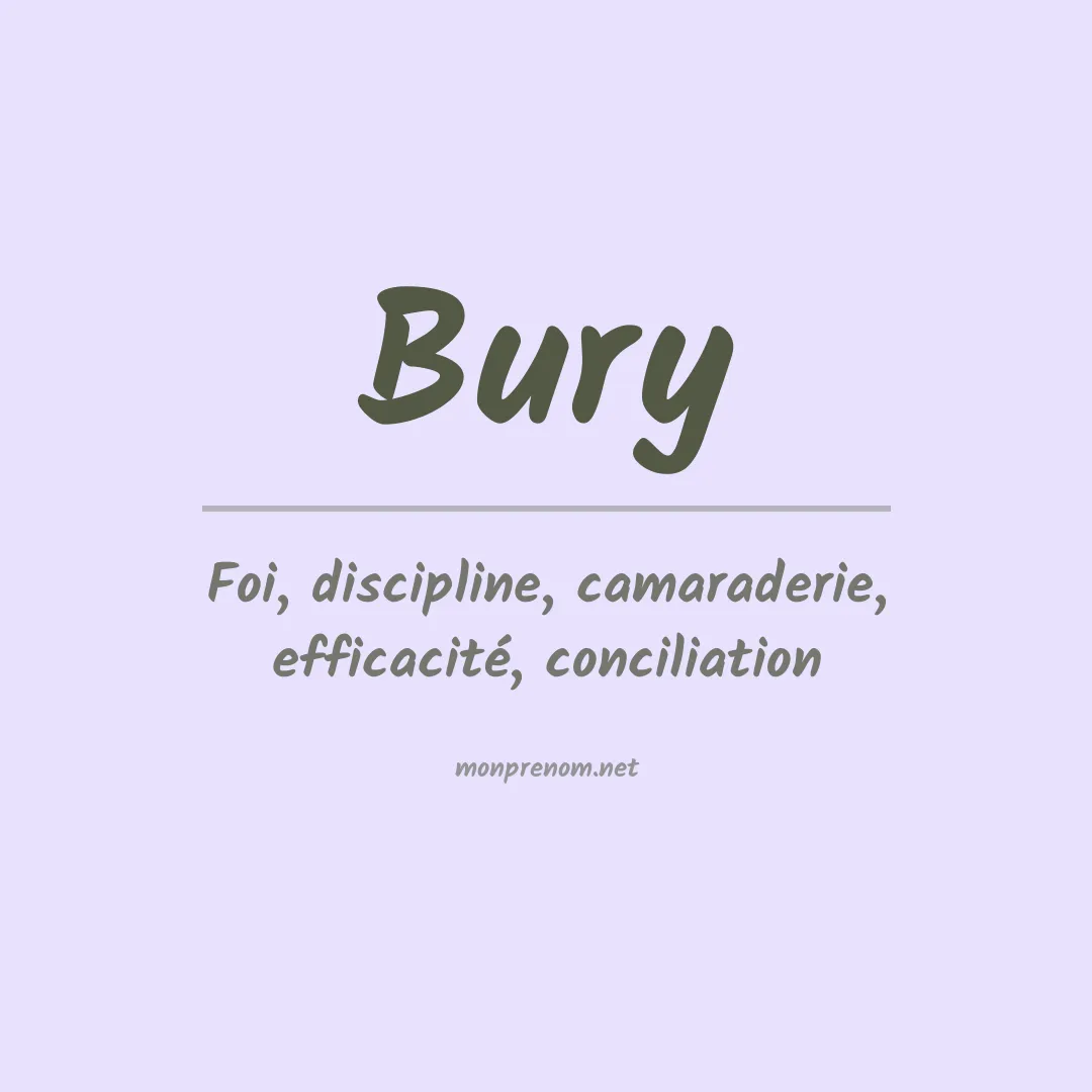 Prénom Bury