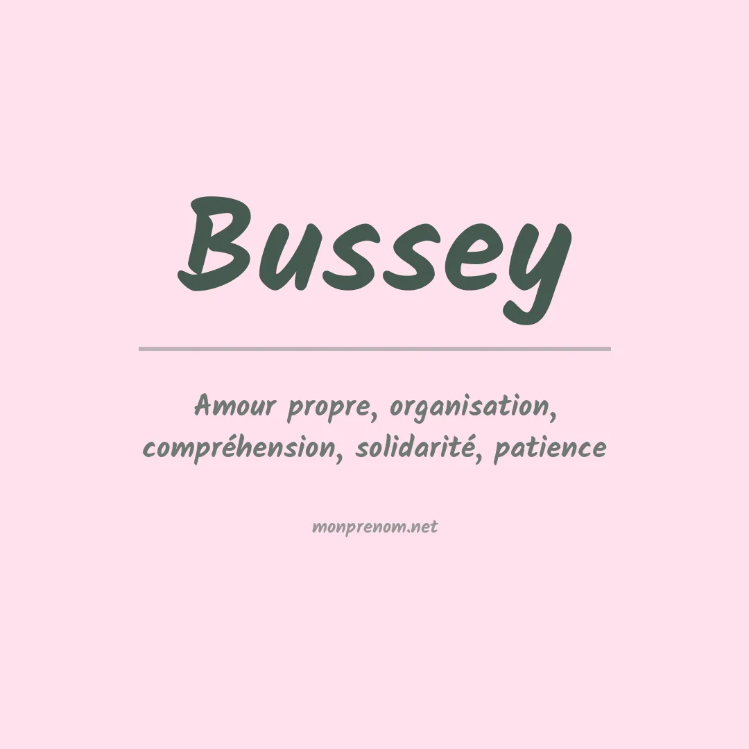 Prénom Bussey