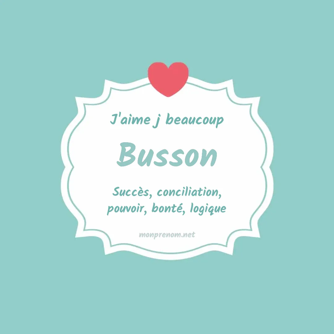 J'aime beaucoup Busson