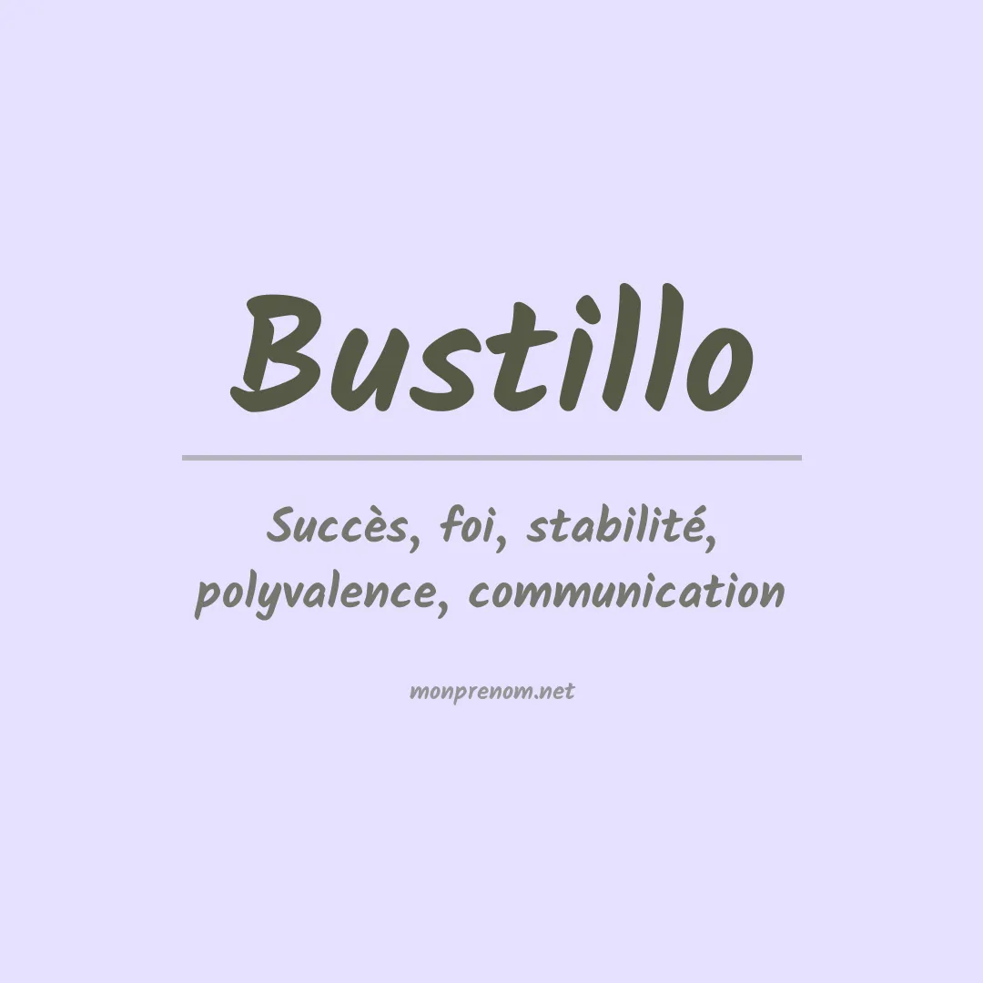 Prénom Bustillo